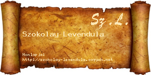 Szokolay Levendula névjegykártya